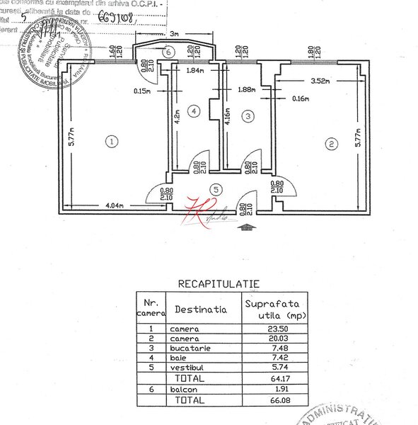 Aviatiei vanzare apartament  2 camere renovat mobilat